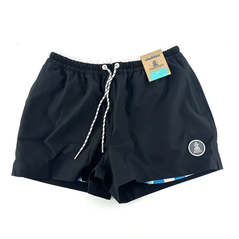 Chubbies Black The Under the Capes Lined Classic Swim Trunk Size S